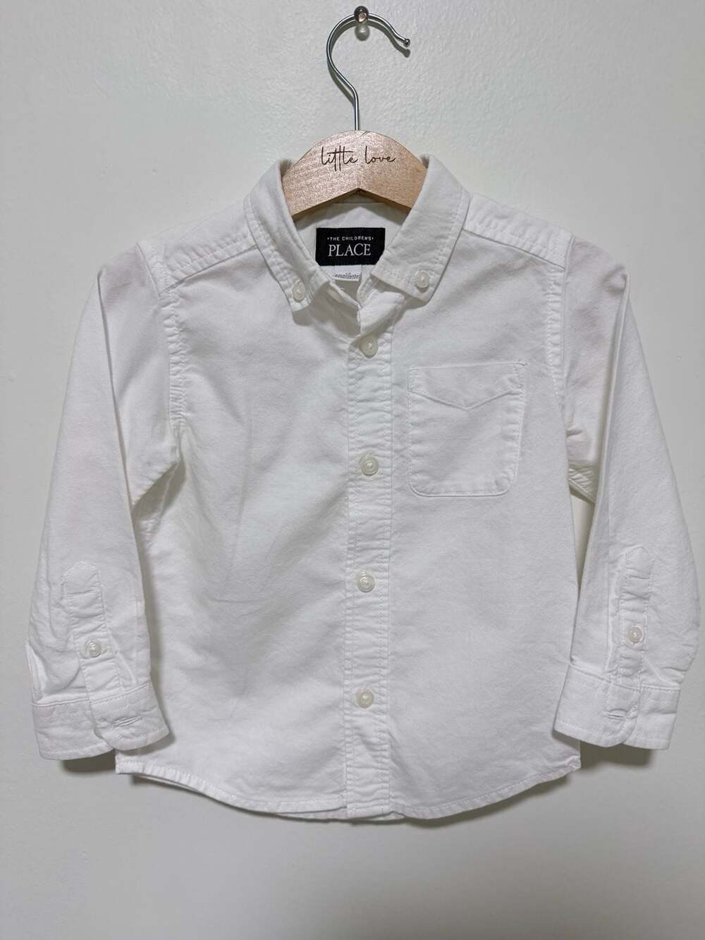 The Children's Place Button Down Shirt Size 2T White Oxford